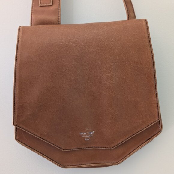 Matt & Nat Marlon Crossbody Bag – Tan Vegan Leather, Well-Loved - Picture 1 of 12